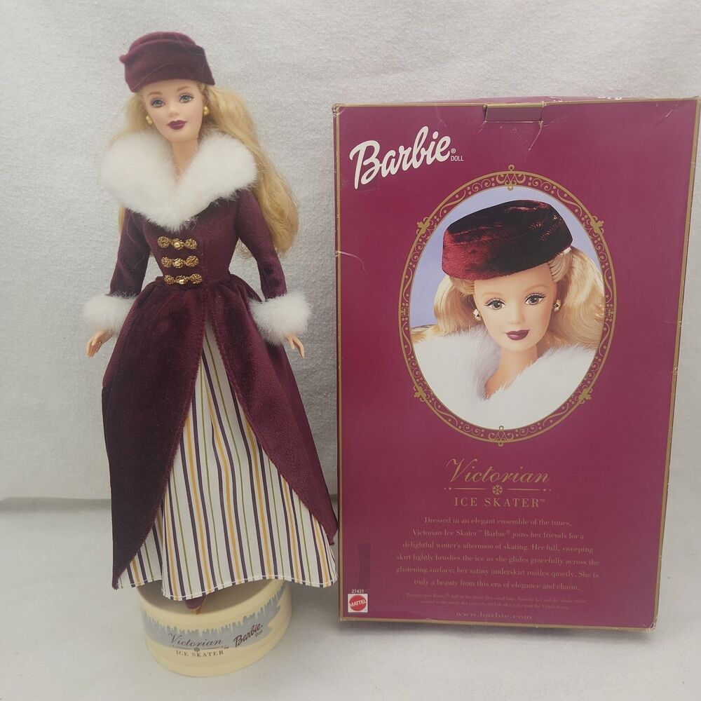 Doll Barbie 1998 Victorian Ice Skater #27431 Wind Up Music Box Special Edition